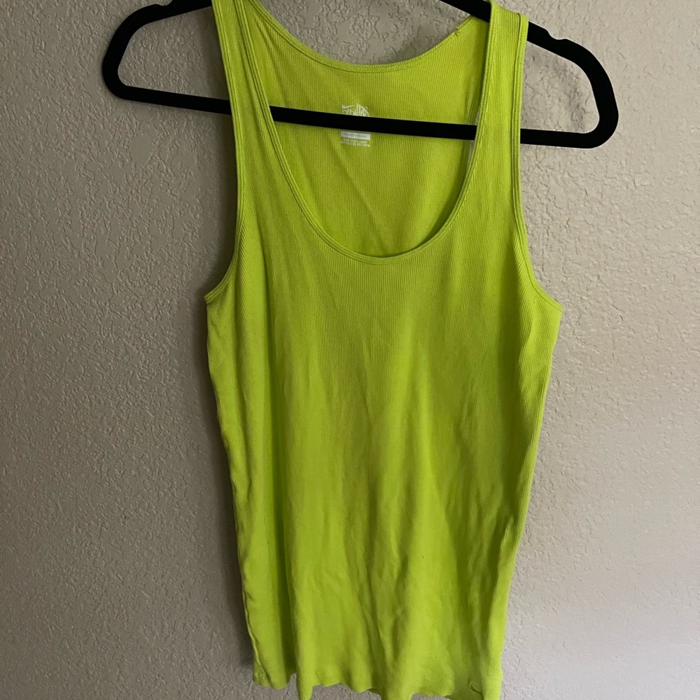 Nike neon green tank, large